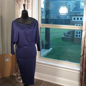 off shoulder midi dress